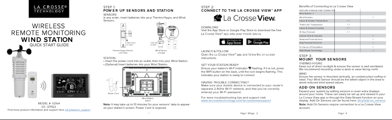 Page 1 de la notice Manuel utilisateur La Crosse Technology V21v4