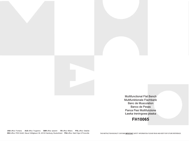 Page n°1 - Manuel utilisateur Costway FH10065