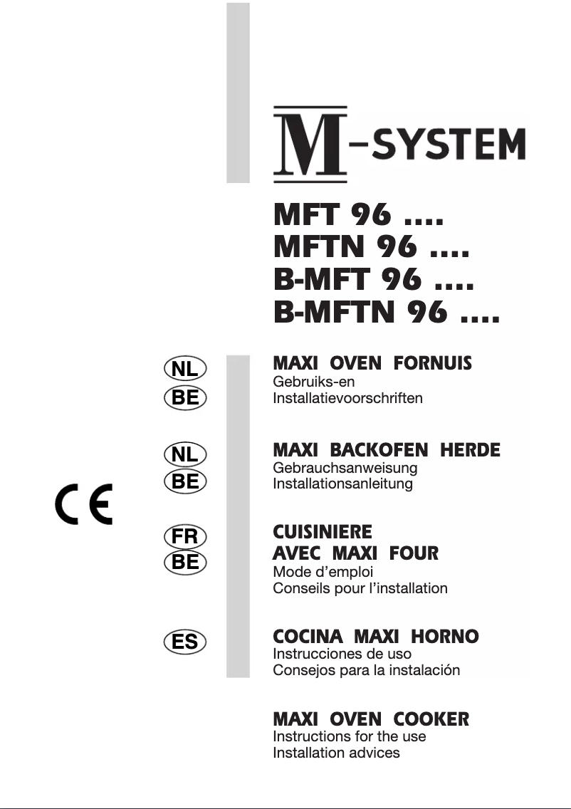 Page n°1 - Manuel utilisateur M-System MFTN-96