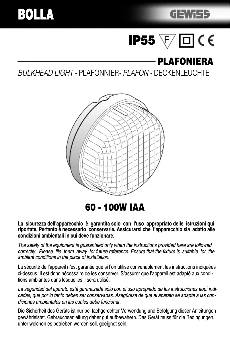 Page 1 de la notice Manuel utilisateur Gewiss GW80616