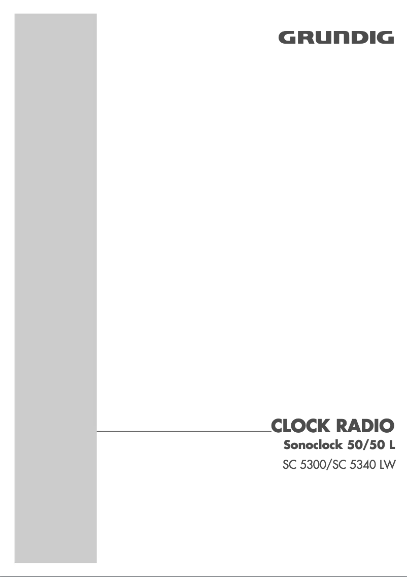 Page 1 de la notice Manuel utilisateur Grundig Sonoclock 50L