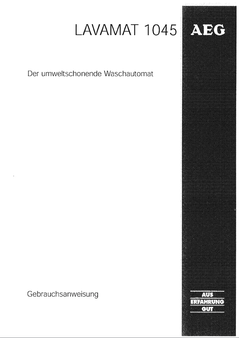 Image de la première page du manuel de l'appareil Lavamat 1045