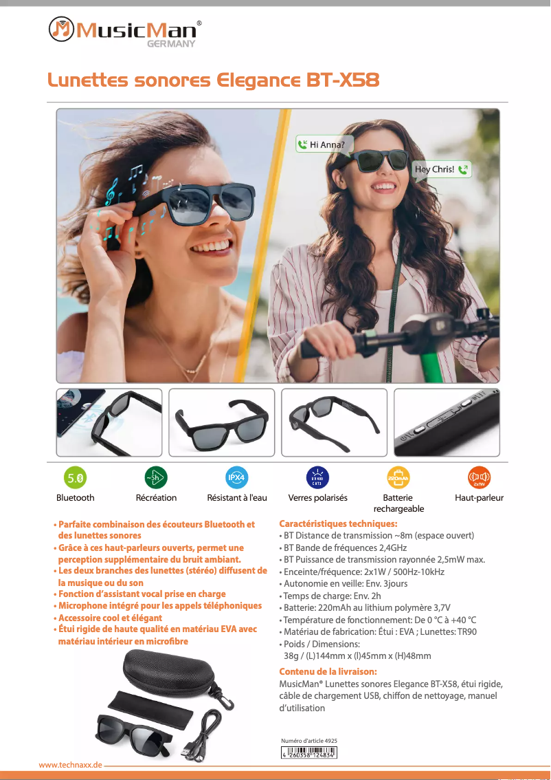 Page n°1 - Manuel utilisateur MusicMan BT-X58