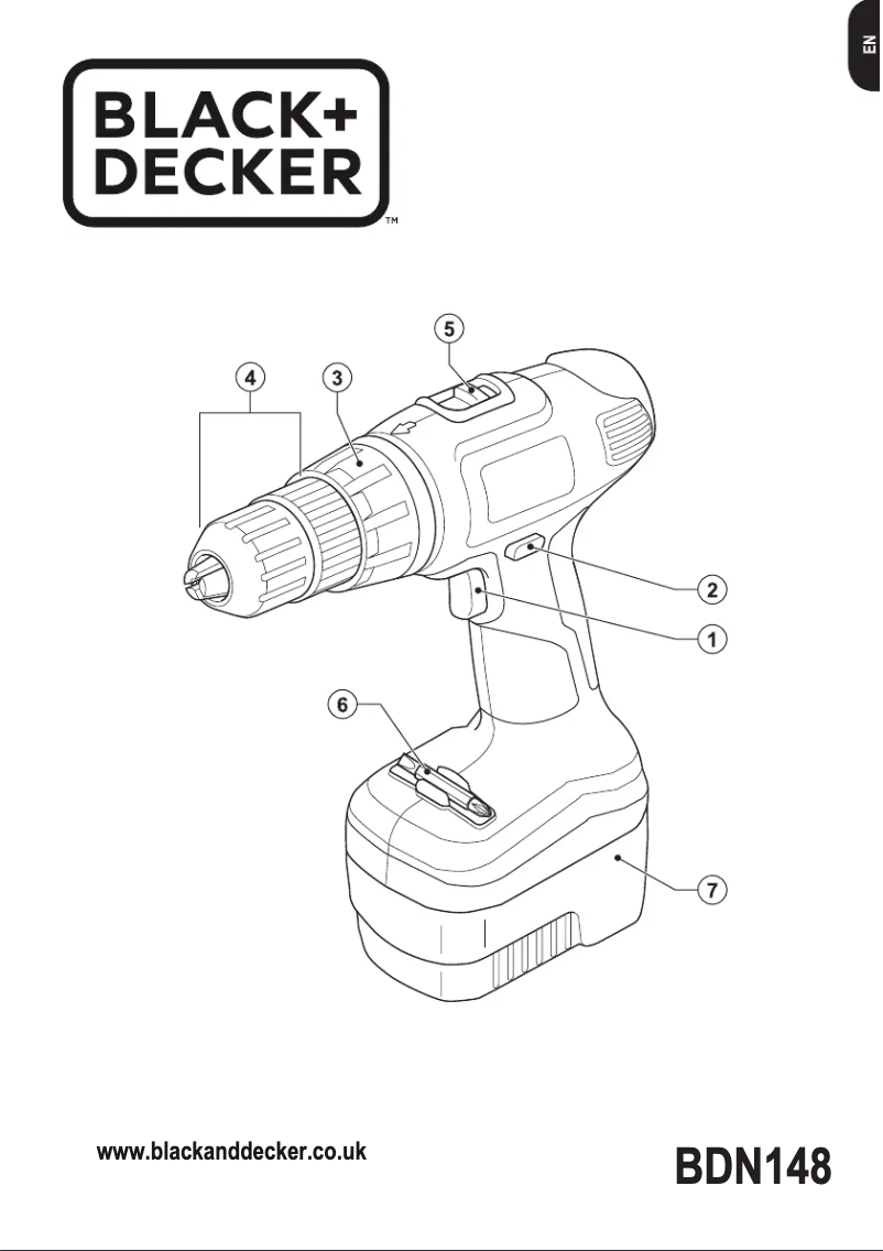 Page 1 de la notice Manuel utilisateur Black & Decker BDN148