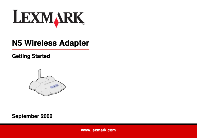 Page 1 de la notice Manuel utilisateur Lexmark N5