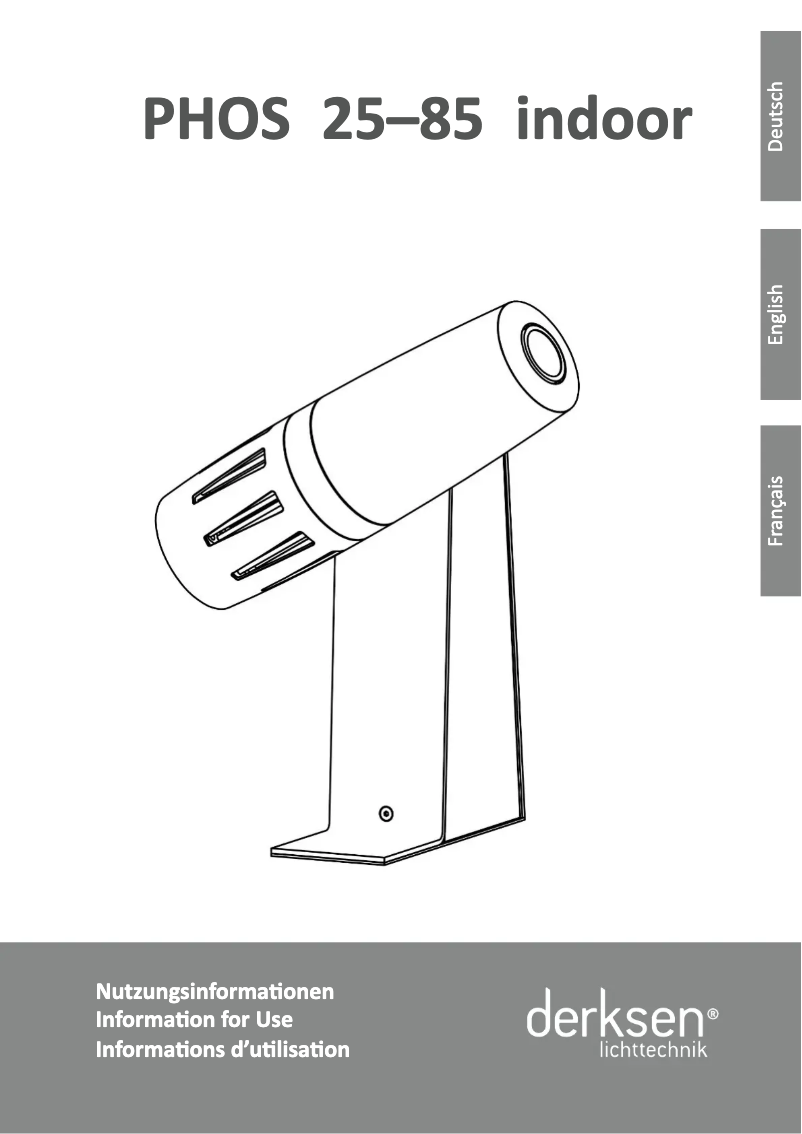 Image de la première page du manuel de l'appareil PHOS 85 indoor