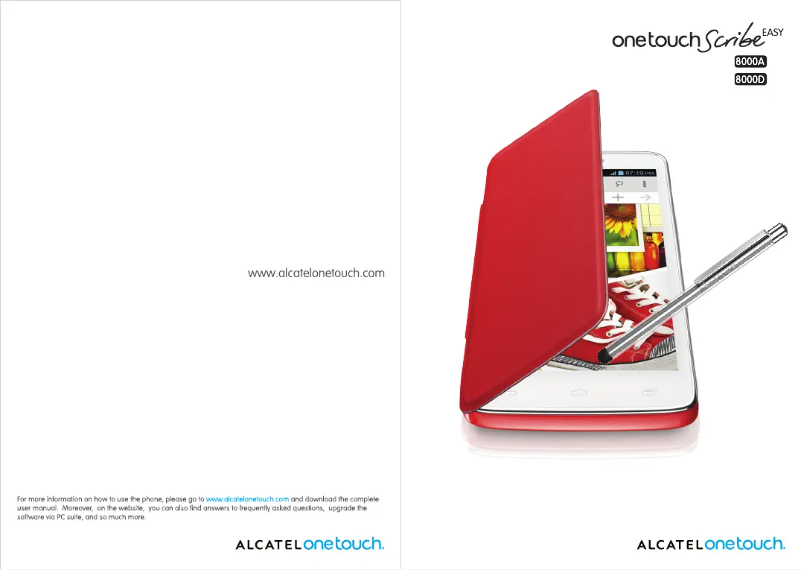Page 1 de la notice Manuel utilisateur Alcatel One Touch Scribe Easy