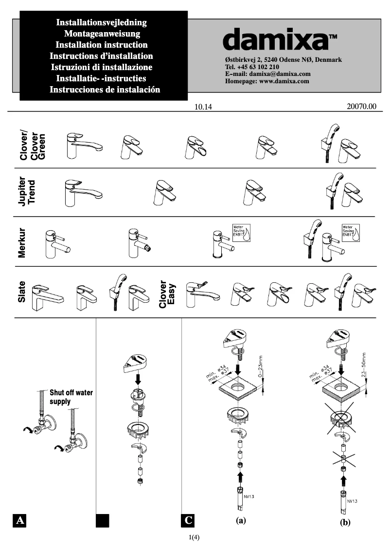 Page n°1 - Manuel utilisateur Damixa 6085710
