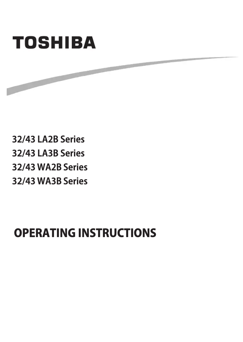 Page 1 de la notice Manuel utilisateur Toshiba 32LA2B63DA