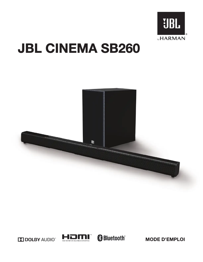 Page n°1 - Manuel utilisateur JBL Cinema SB260