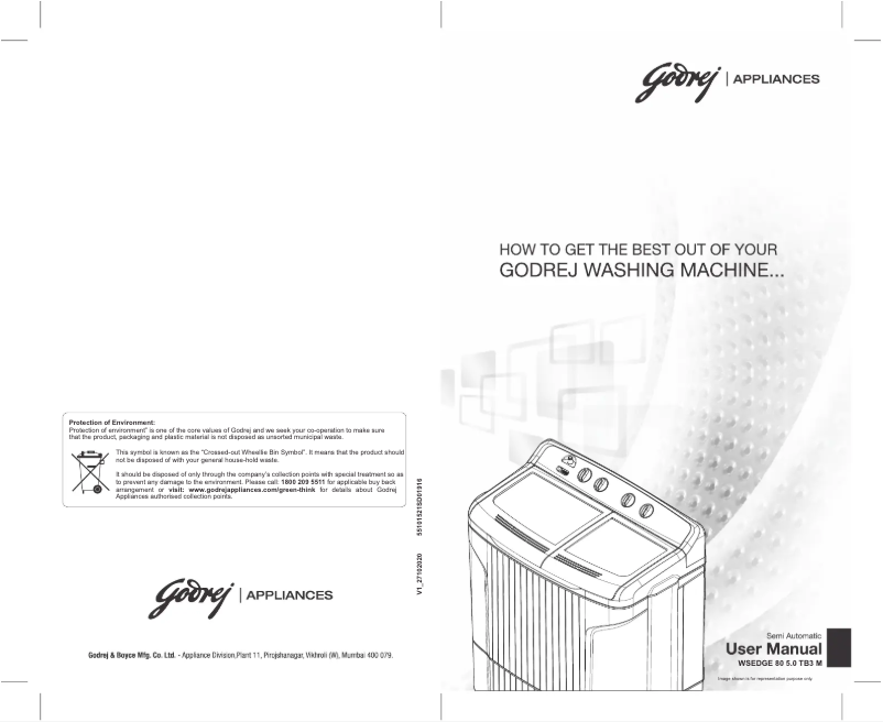 Page n°1 - Manuel utilisateur Godrej WSEDGE 80 5.0 TB3 M