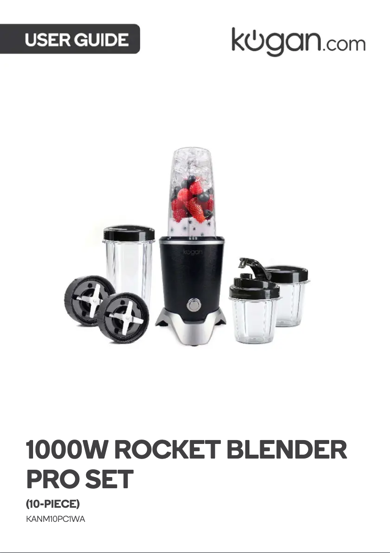 Image de la première page du manuel de l'appareil KANM10PC1WA