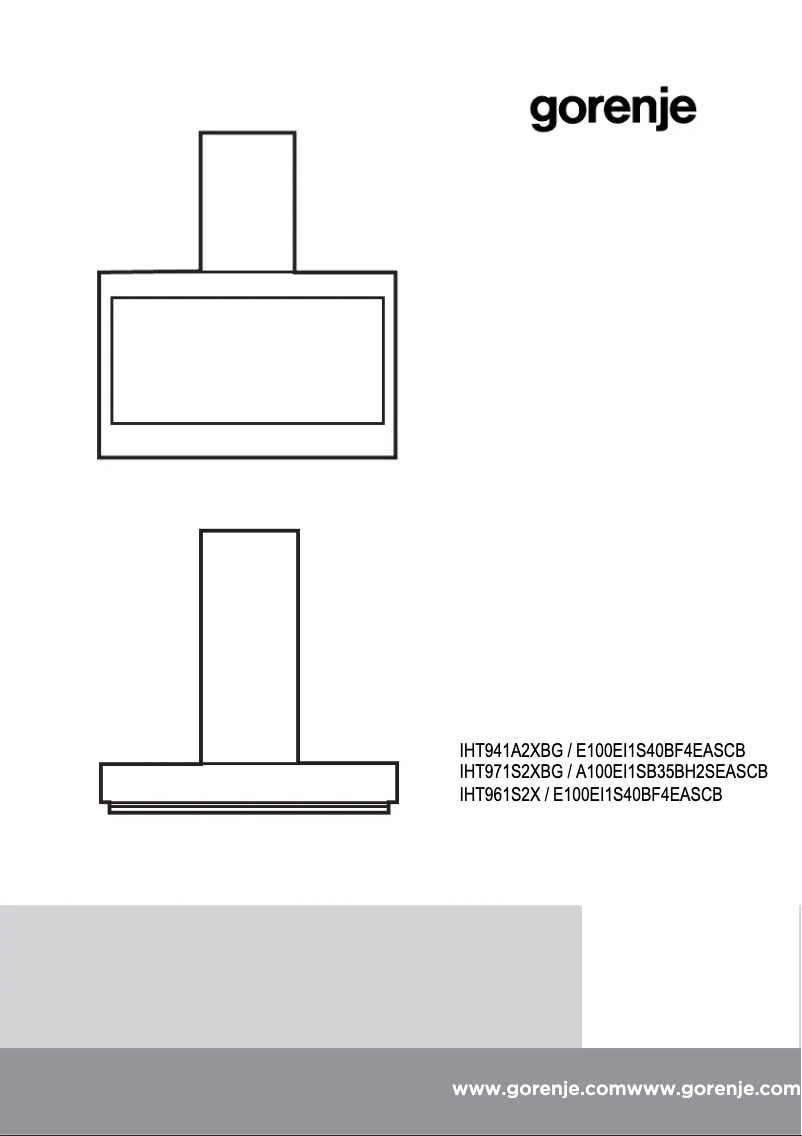 Page 1 de la notice Manuel utilisateur Gorenje IHT971S2XBG