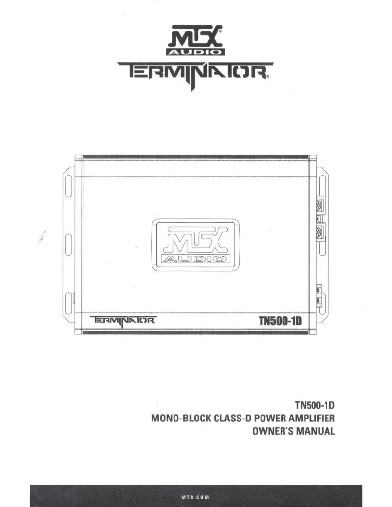 Page n°1 - Manuel utilisateur MTX Audio Terminator TN500-1D