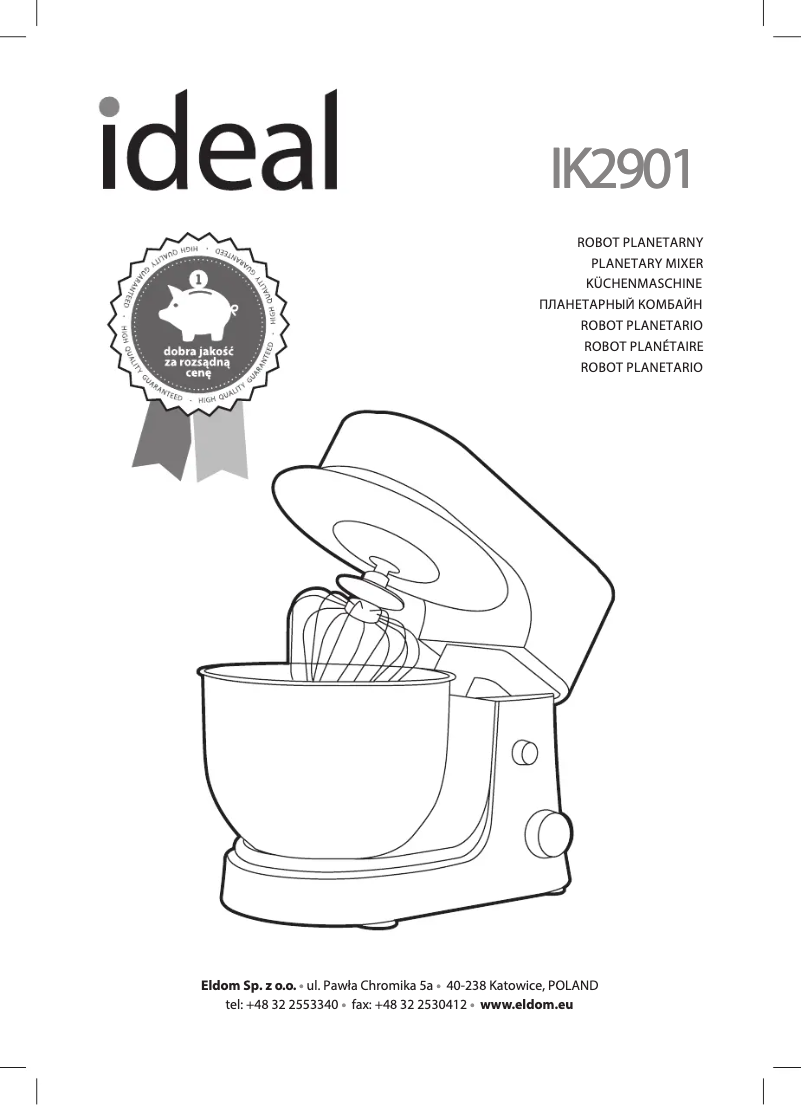 Image de la première page du manuel de l'appareil IDEAL IK2901