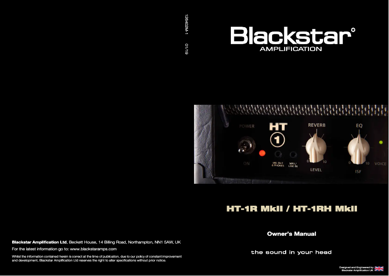 Page n°1 - Manuel utilisateur Blackstar HT-1RH MkII