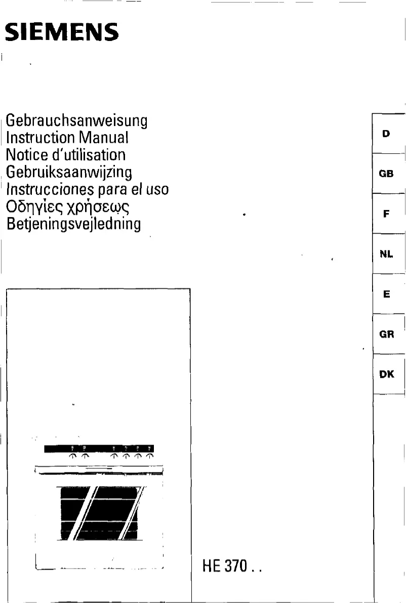 Page 1 de la notice Manuel utilisateur Siemens HE37050