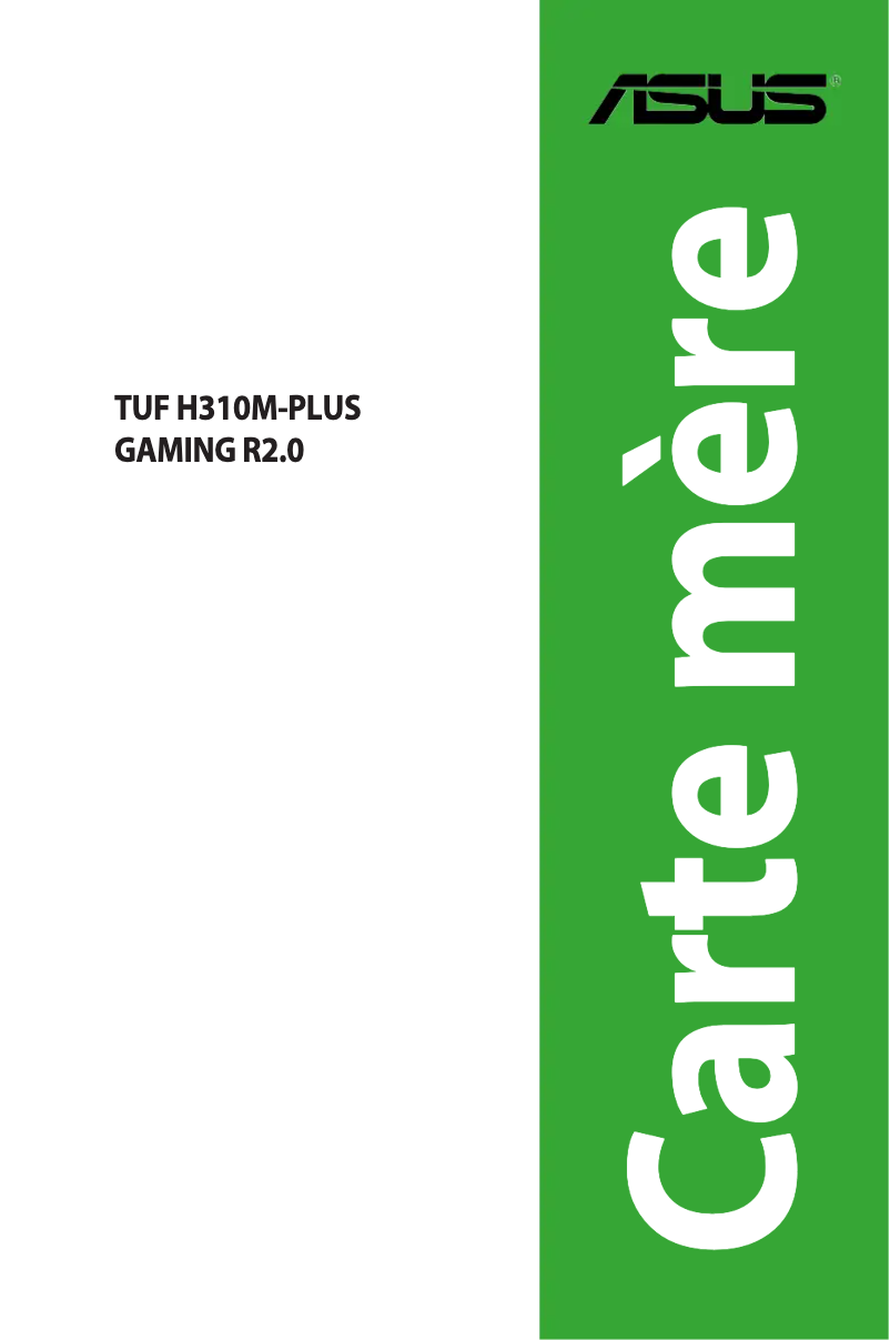 Page 1 de la notice Manuel utilisateur Asus TUF H310M-PLUS Gaming R2.0