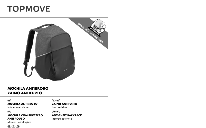 Page n°1 - Manuel utilisateur Topmove IAN 313649