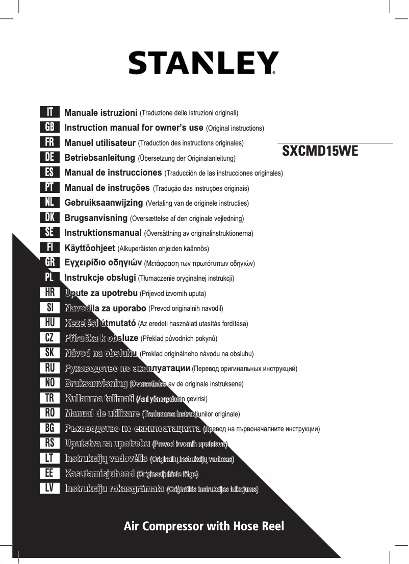 Page n°1 - Manuel utilisateur Stanley SXCMD15WE