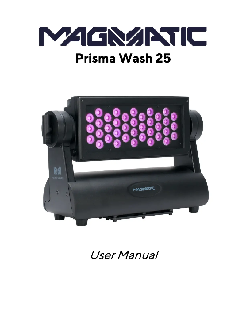 Page 1 de la notice Manuel utilisateur Magmatic Prisma Wash 25