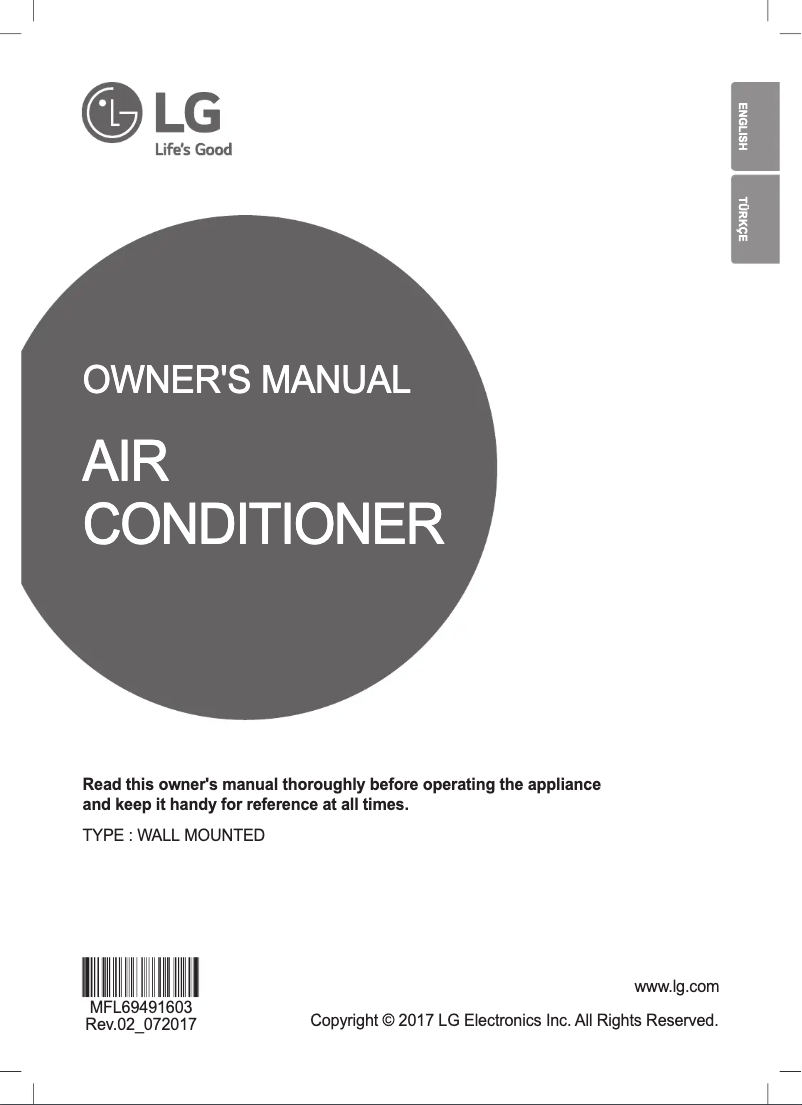 Image de la première page du manuel de l'appareil ASNW24GK1Z0