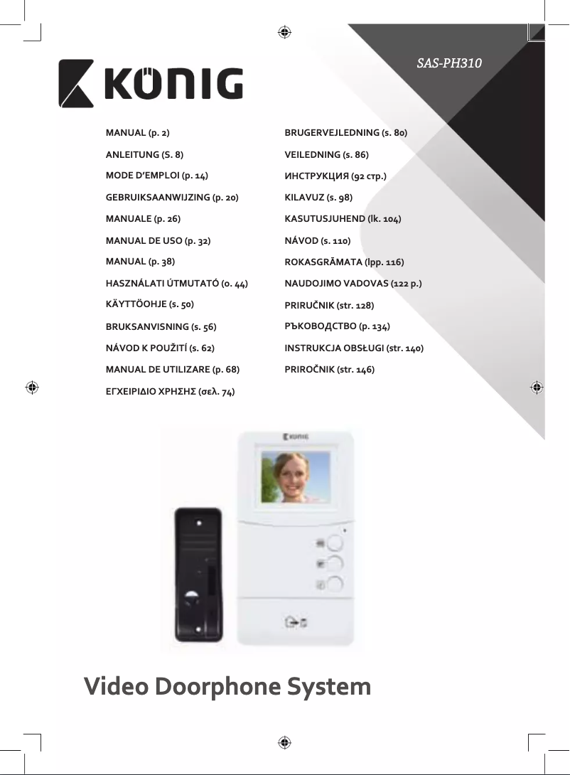 Page n°1 - Manuel utilisateur Konig SAS-PH310