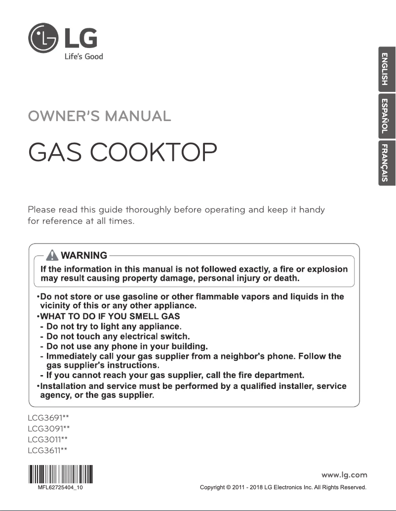 Image de la première page du manuel de l'appareil LCG3091ST