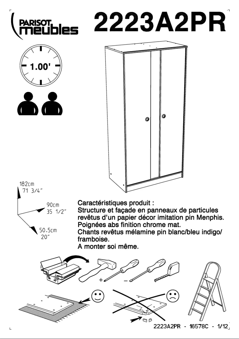 Image de la première page du manuel de l'appareil Smoozy 2223A2PR