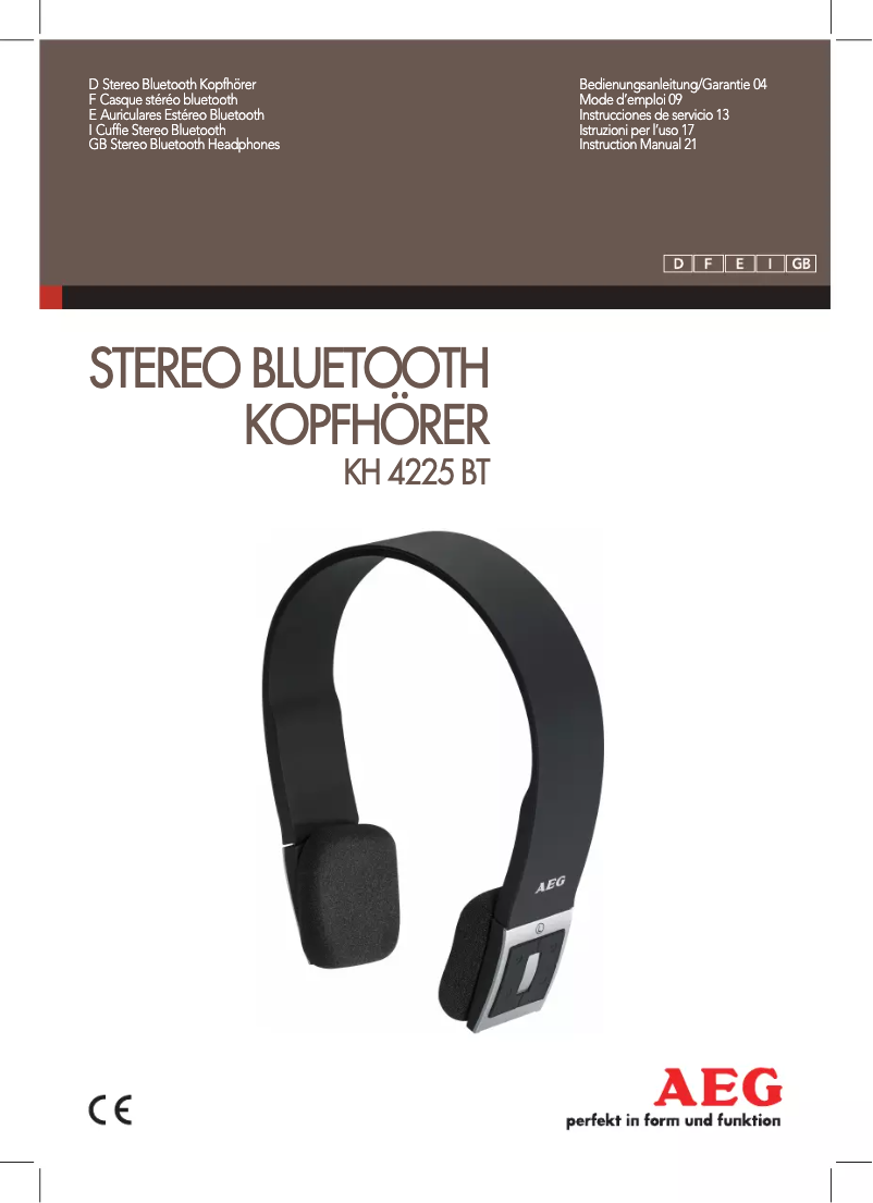 Página 1 del manual Manual de usuario AEG KH 4225 BT