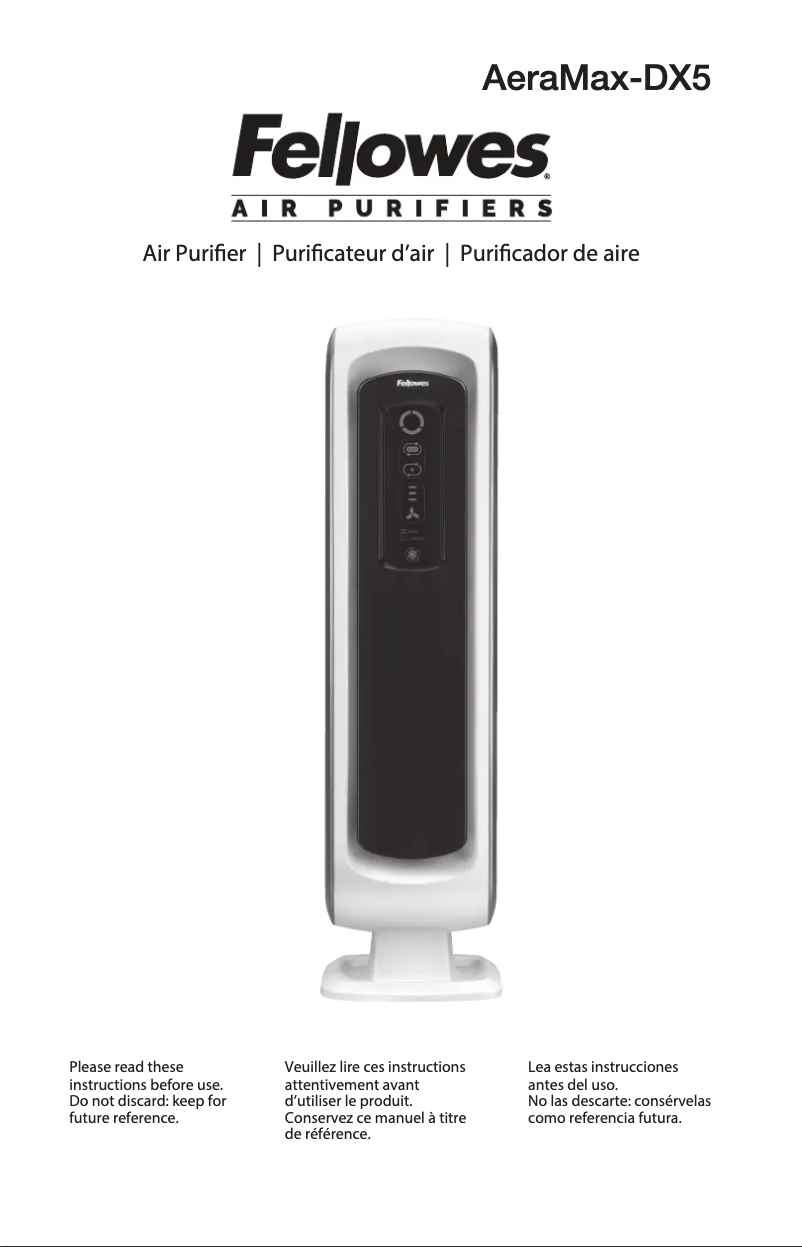 Image de la première page du manuel de l'appareil AeraMax DX5