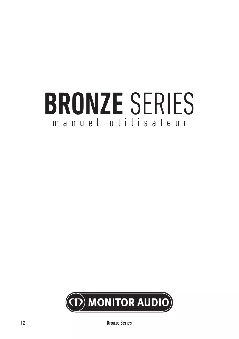 Page 1 de la notice Manuel utilisateur Monitor Audio Bronze FX
