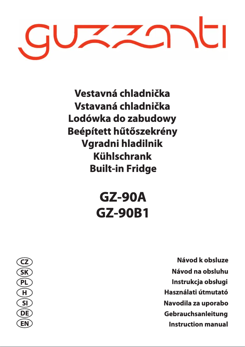 Image de la première page du manuel de l'appareil GZ 90B1