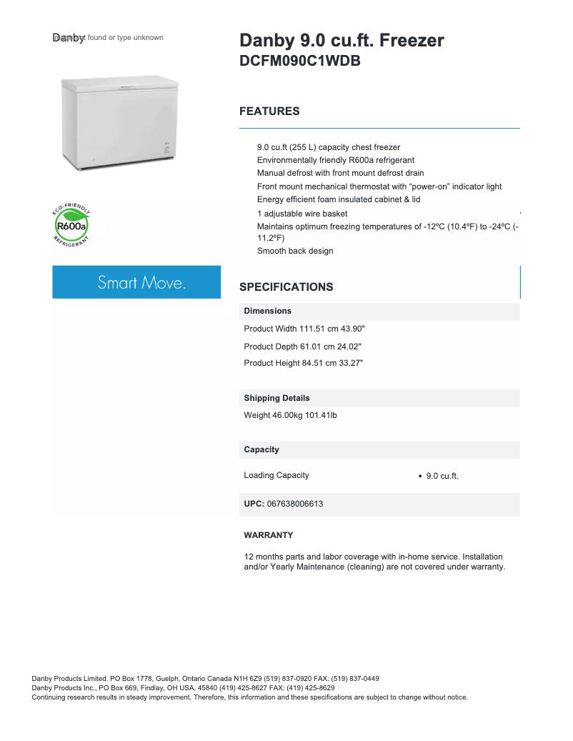 Página 1 del manual Manual de usuario Danby DCFM090C1DB