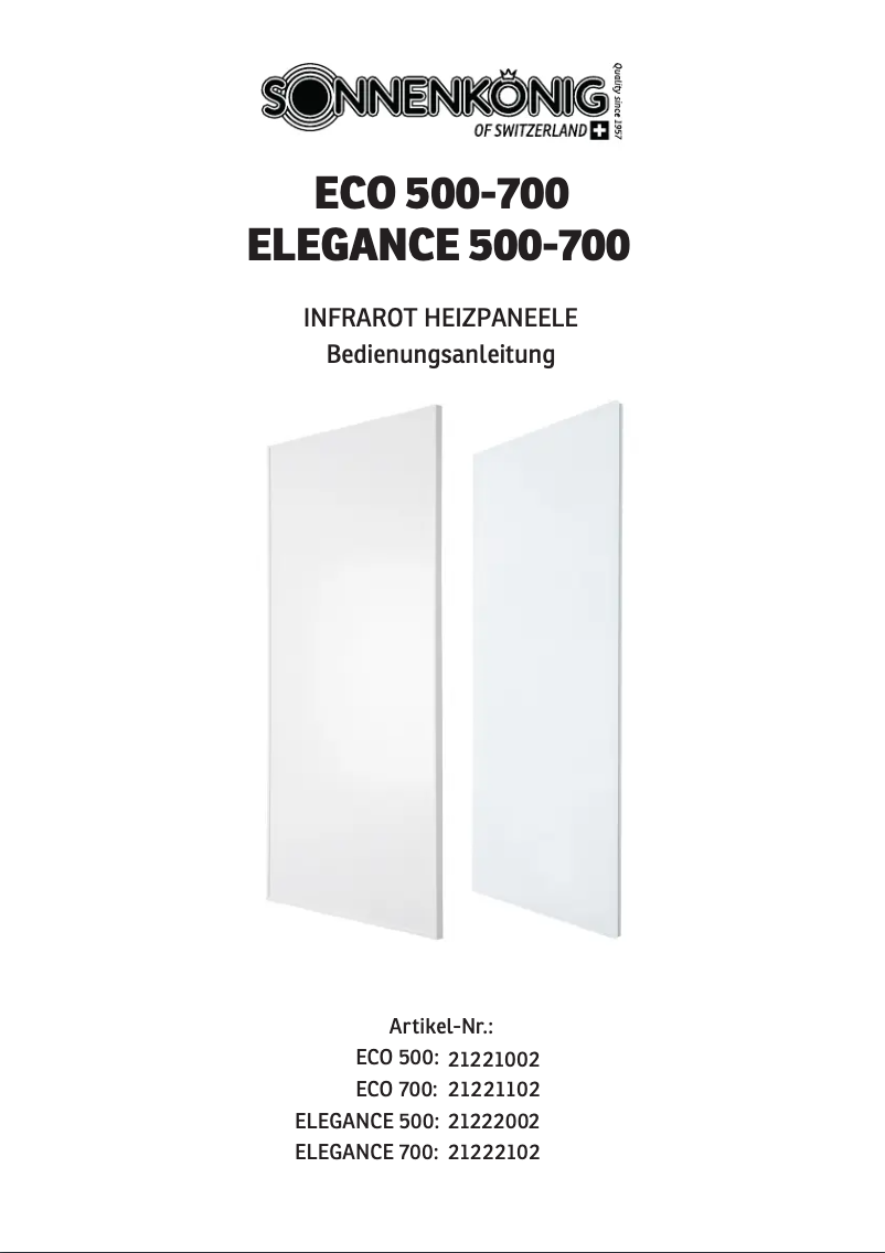 Image de la première page du manuel de l'appareil Eco 700