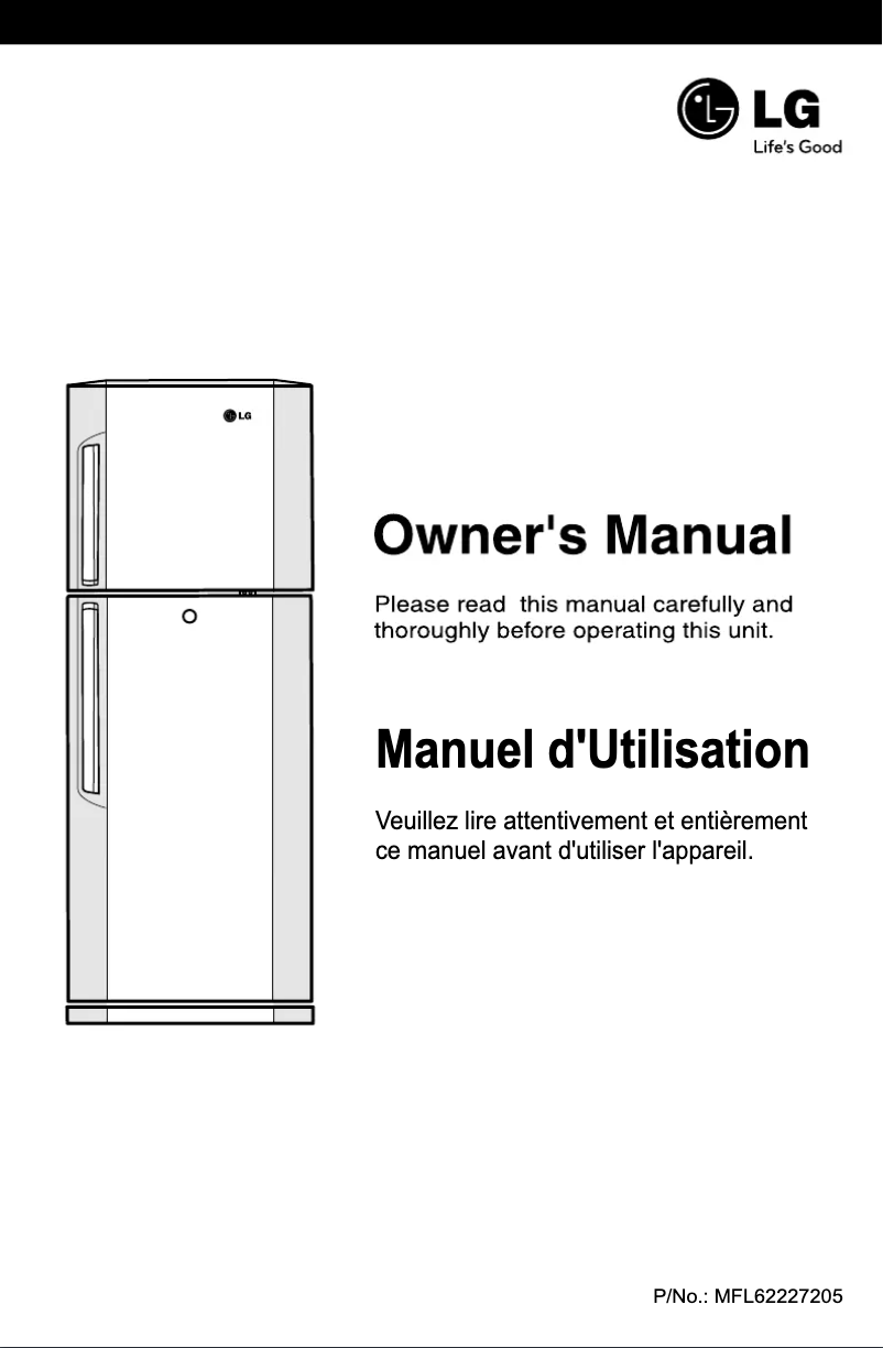 Page n°1 - Manuel utilisateur LG GR-B395VP