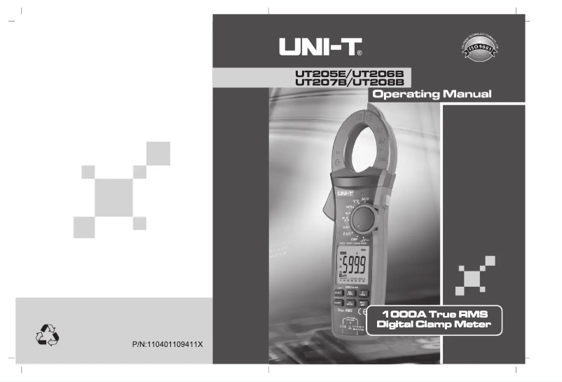 Page n°1 - Manuel utilisateur Uni-T UT208B