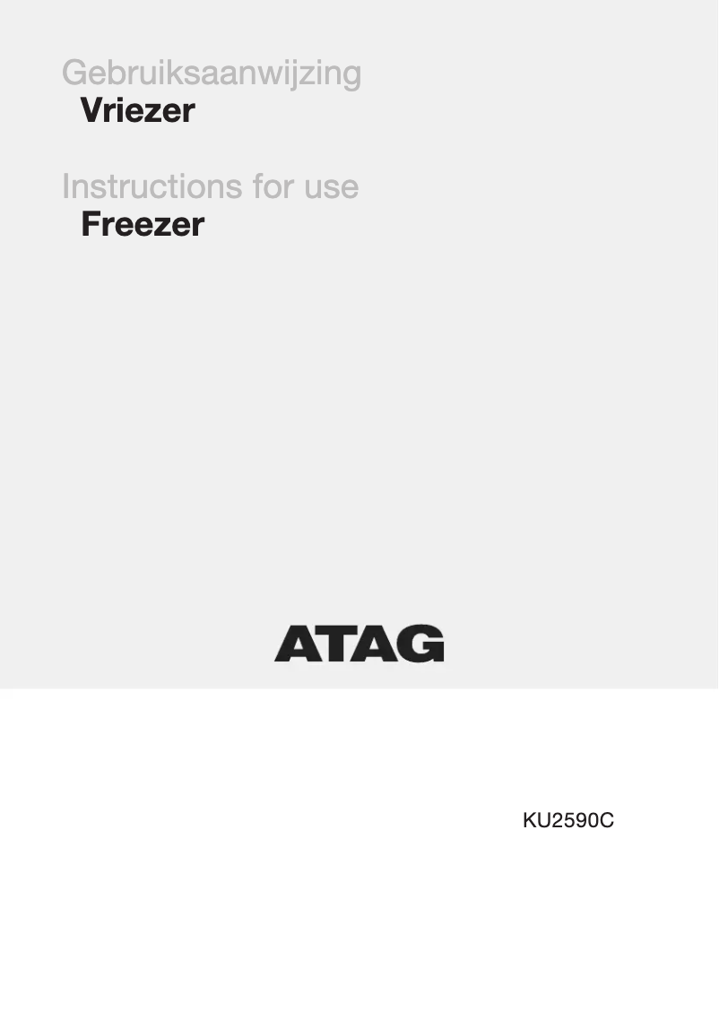 Page n°1 - Manuel utilisateur Atag KU2590C