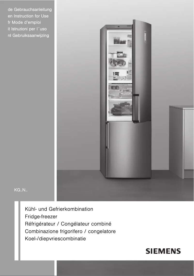 Page n°1 - Manuel utilisateur Siemens KG36NST30