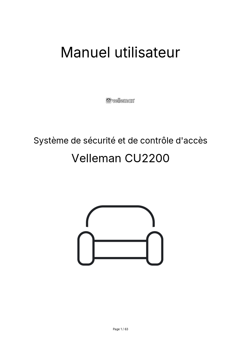 Image de la première page du manuel de l'appareil CU2200