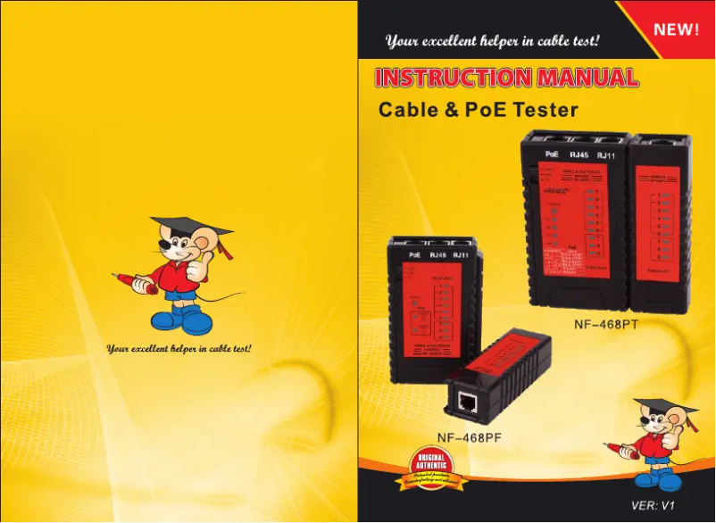 Page 1 de la notice Manuel utilisateur Noyafa NF-468PF