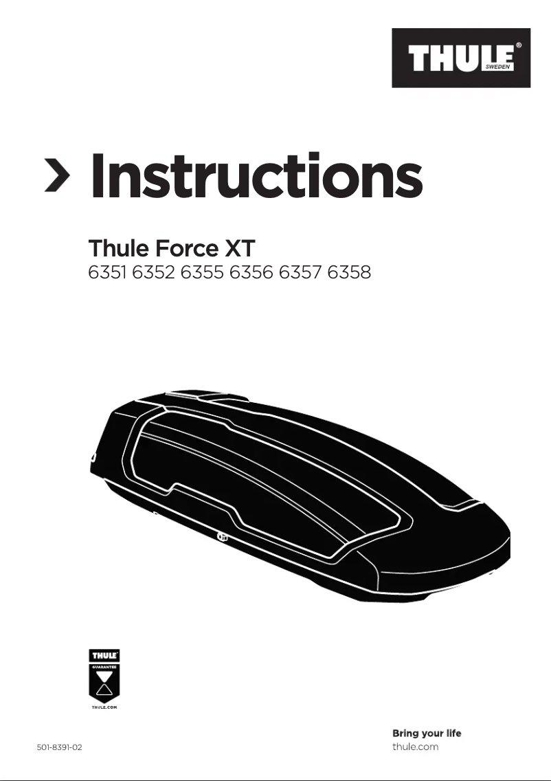 Página 1 del manual Manual de usuario Thule Force XT 6356B