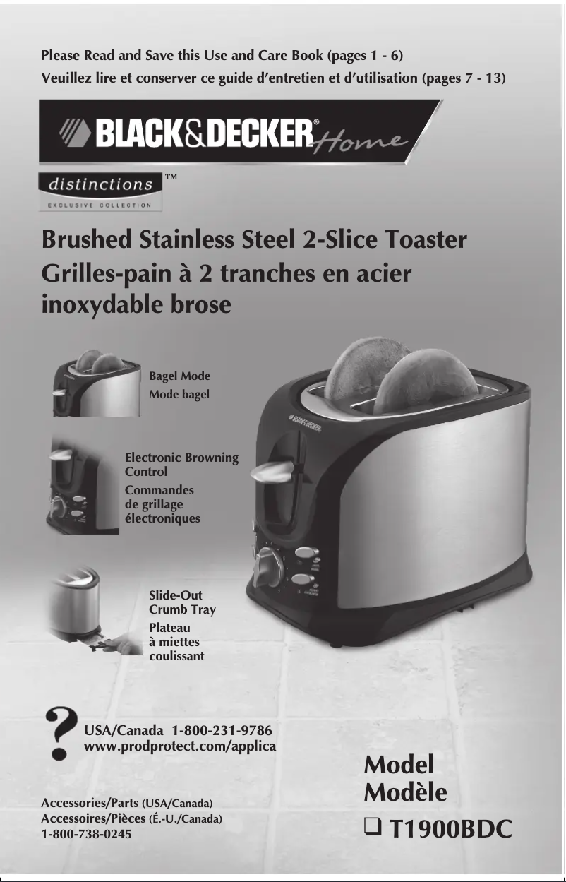 Page n°1 - Manuel utilisateur Black & Decker T1900BDC