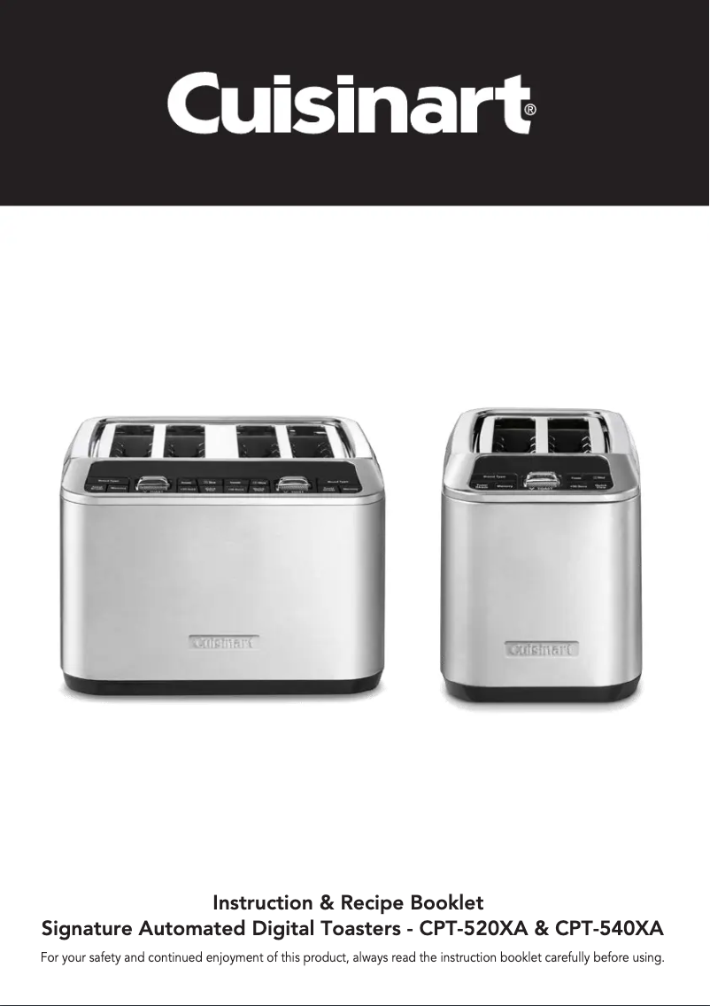 Page n°1 - Manuel utilisateur Cuisinart CPT-520XA
