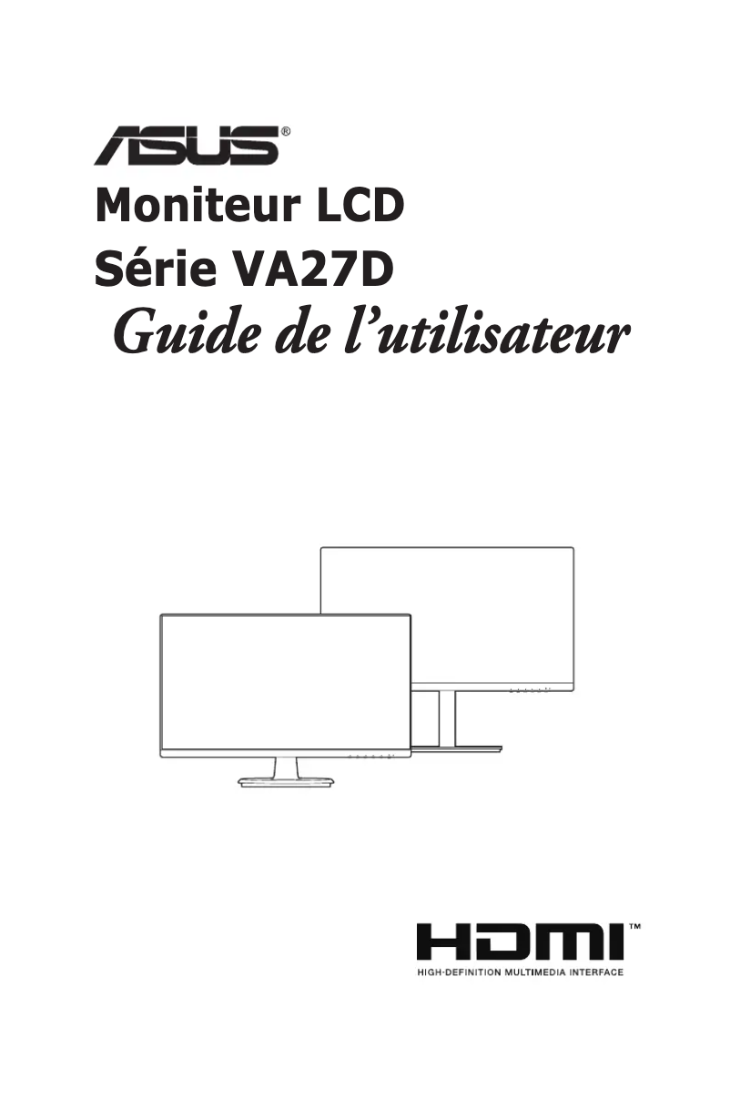Image de la première page du manuel de l'appareil VA27DQ