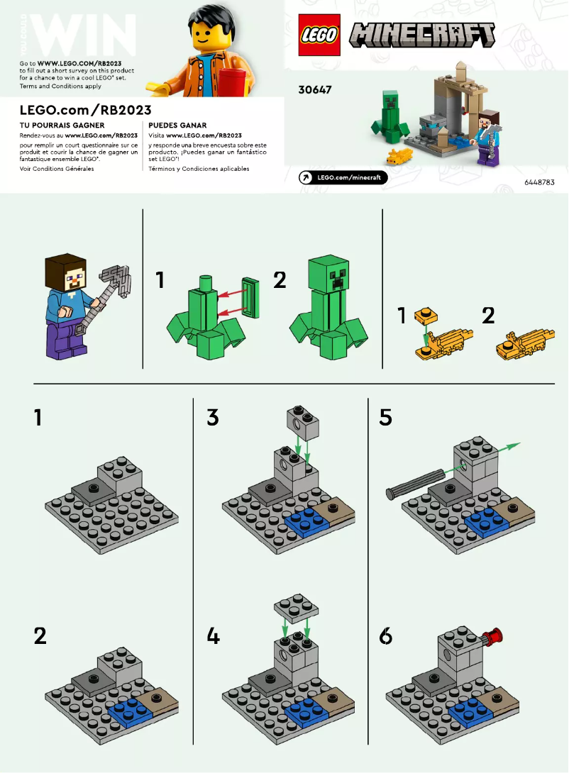 Page 1 de la notice Manuel utilisateur Lego Minecraft 30647