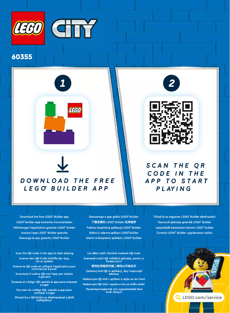 Page 1 de la notice Manuel utilisateur Lego City 60355