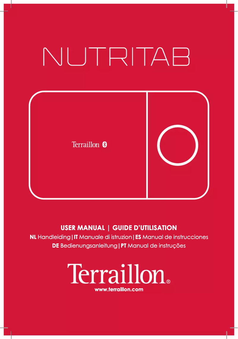 Image de la première page du manuel de l'appareil Nutritab