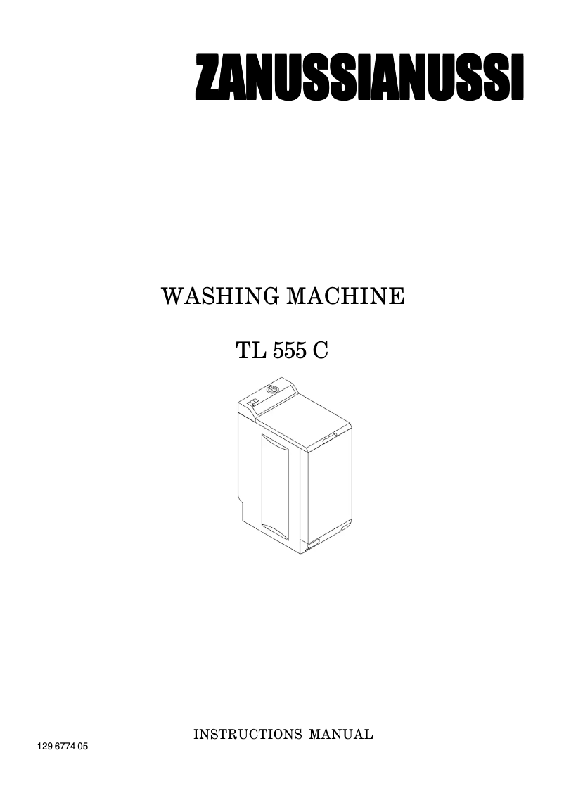 Página 1 del manual Manual de usuario Zanussi TL555C
