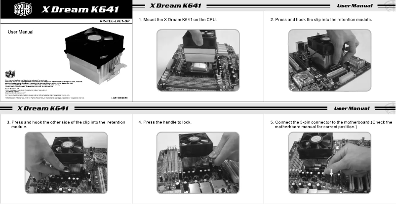 Page 1 de la notice Manuel utilisateur Cooler Master X Dream K641